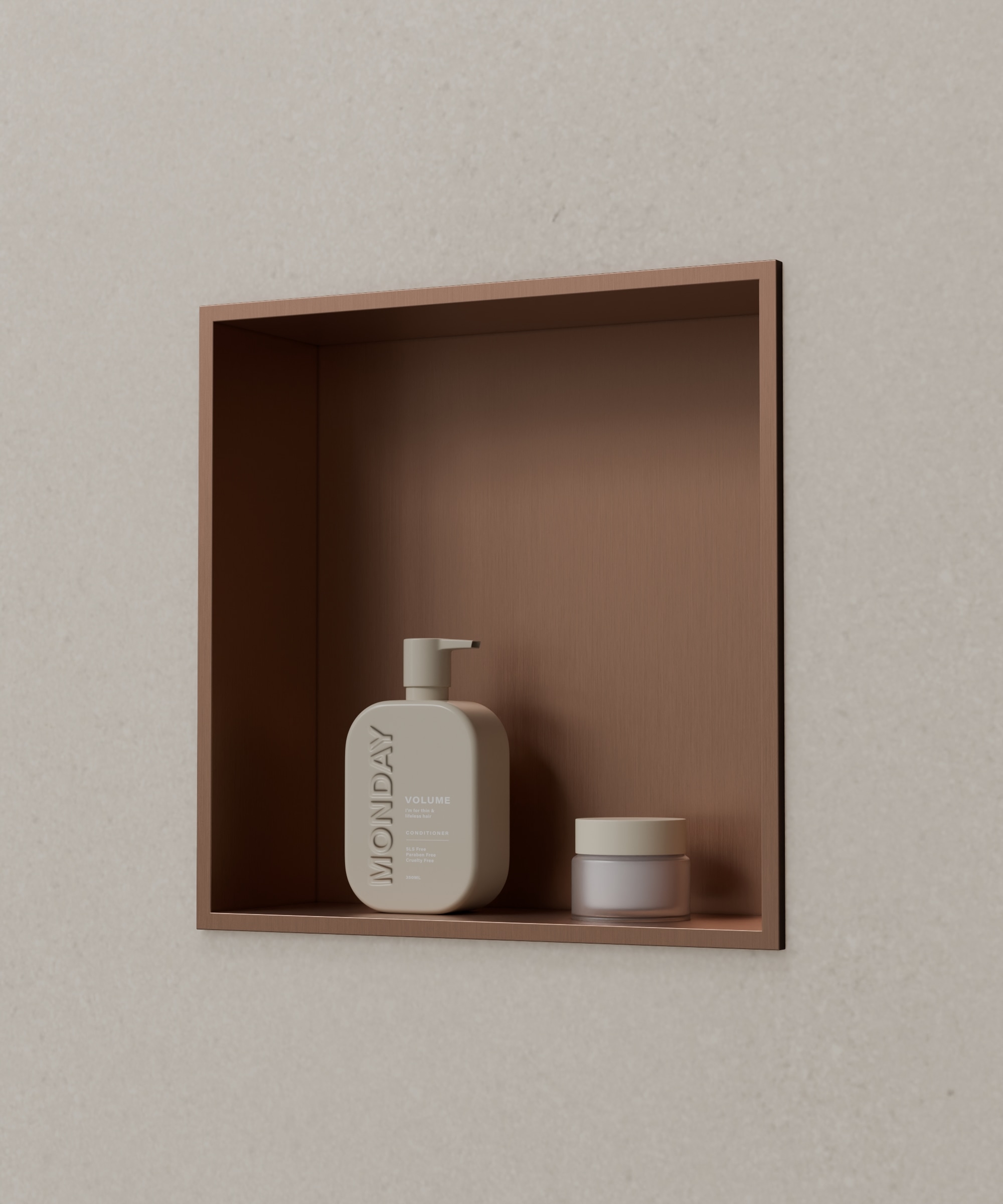 Niche salle de bain encastrable - Or rose brossé