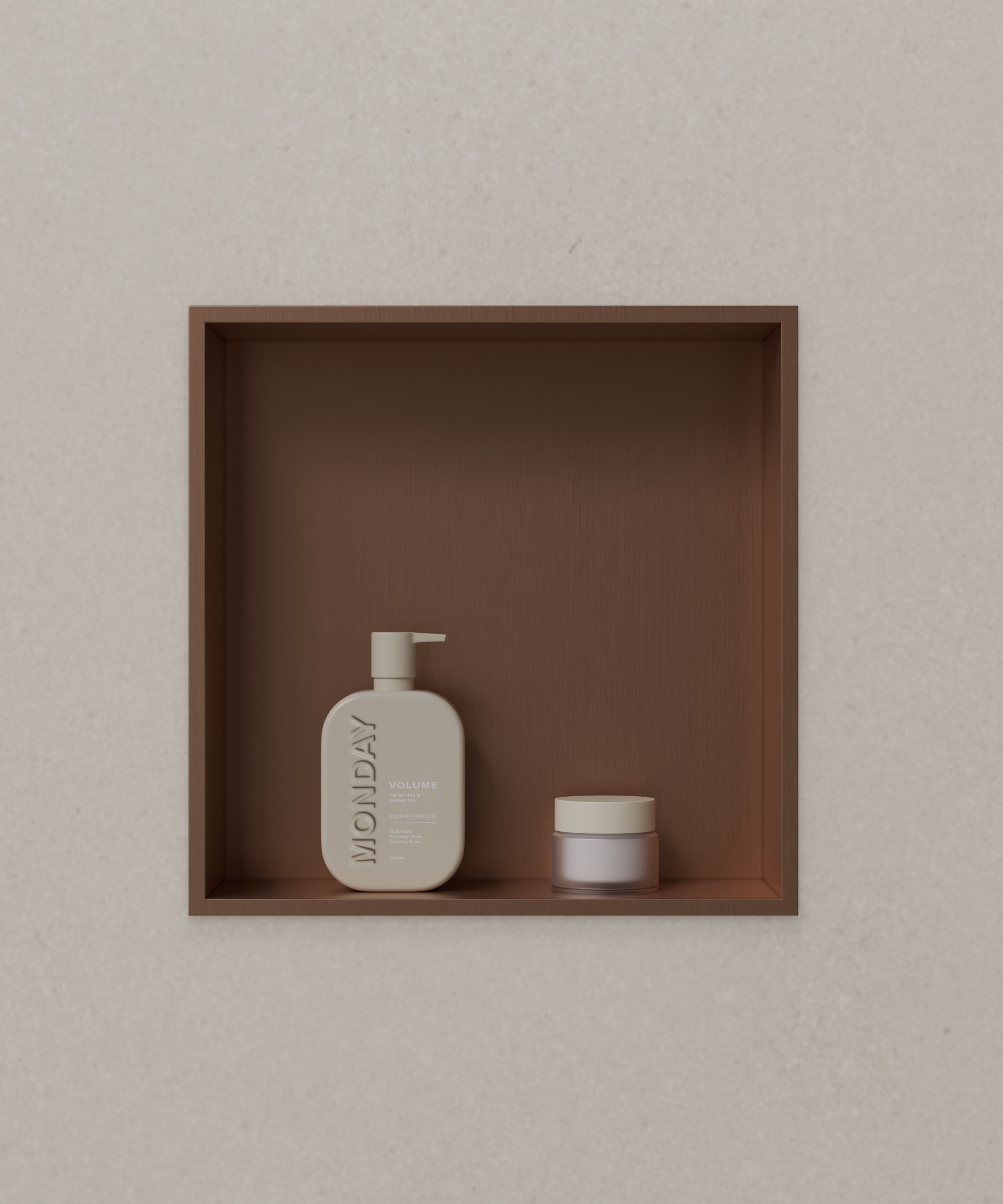 Niche salle de bain encastrable - Or rose brossé