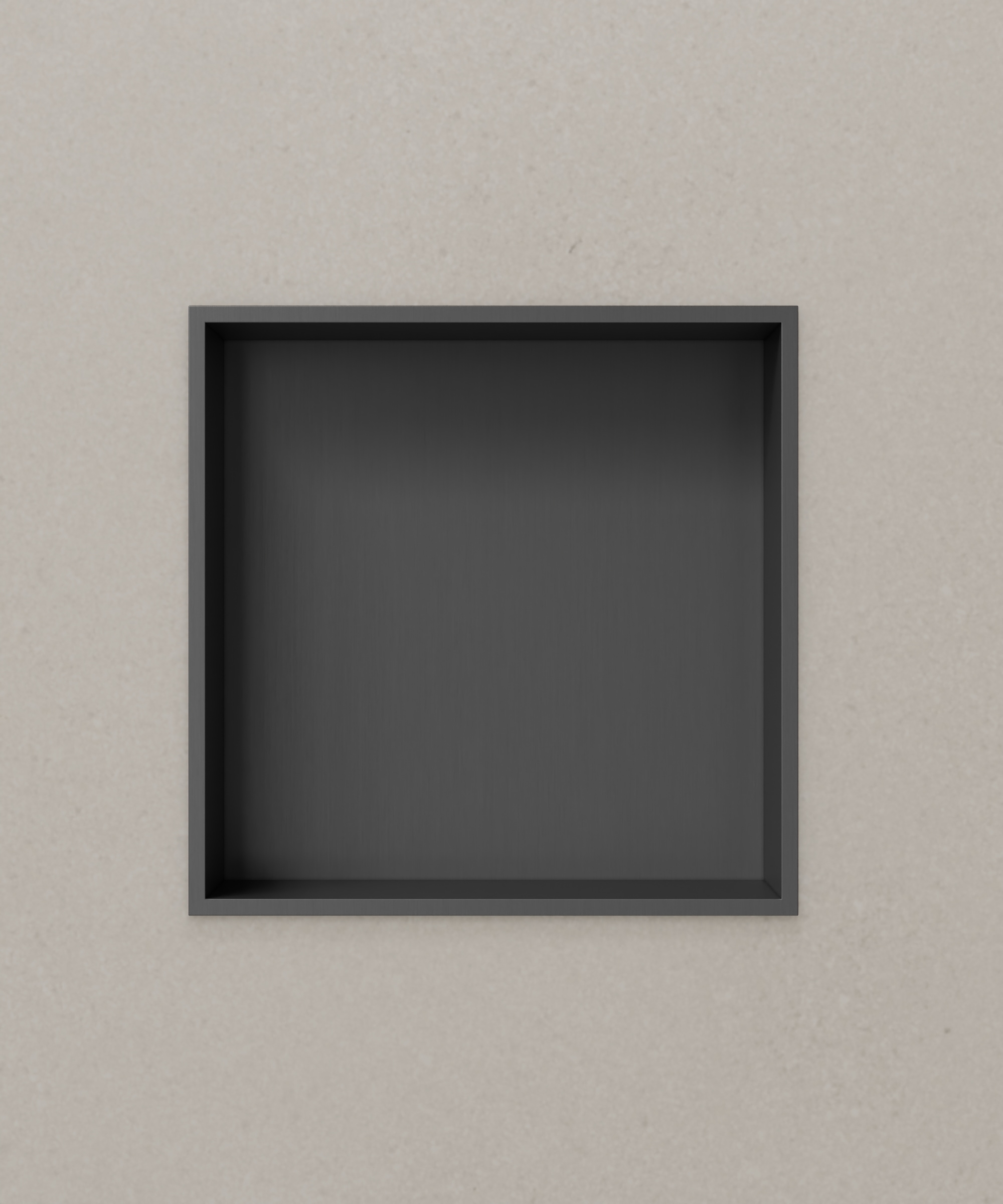 Niche salle de bain encastrable - Gun métal