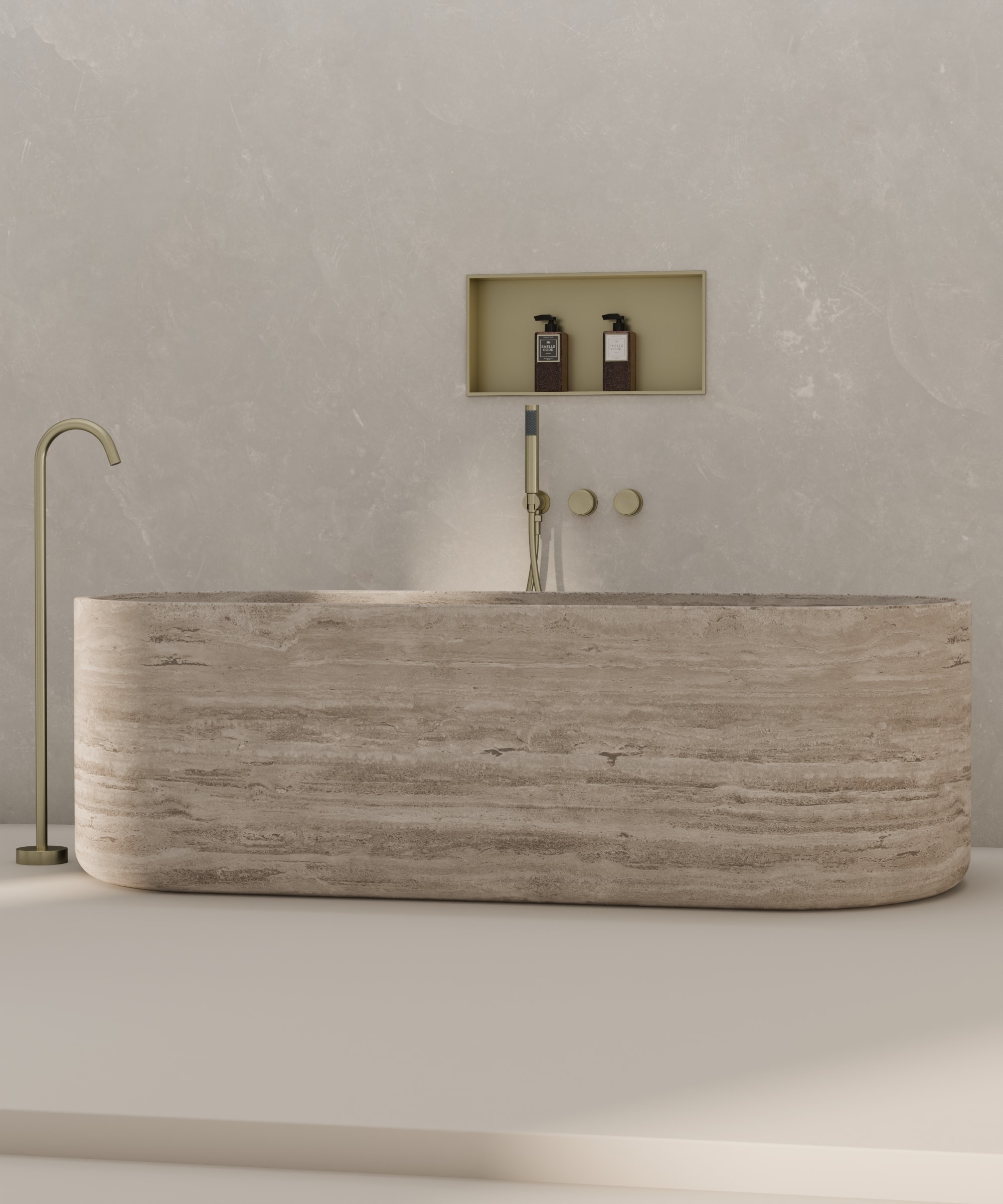 Niche murale de salle de bain en acier inoxydable - Doré brossé