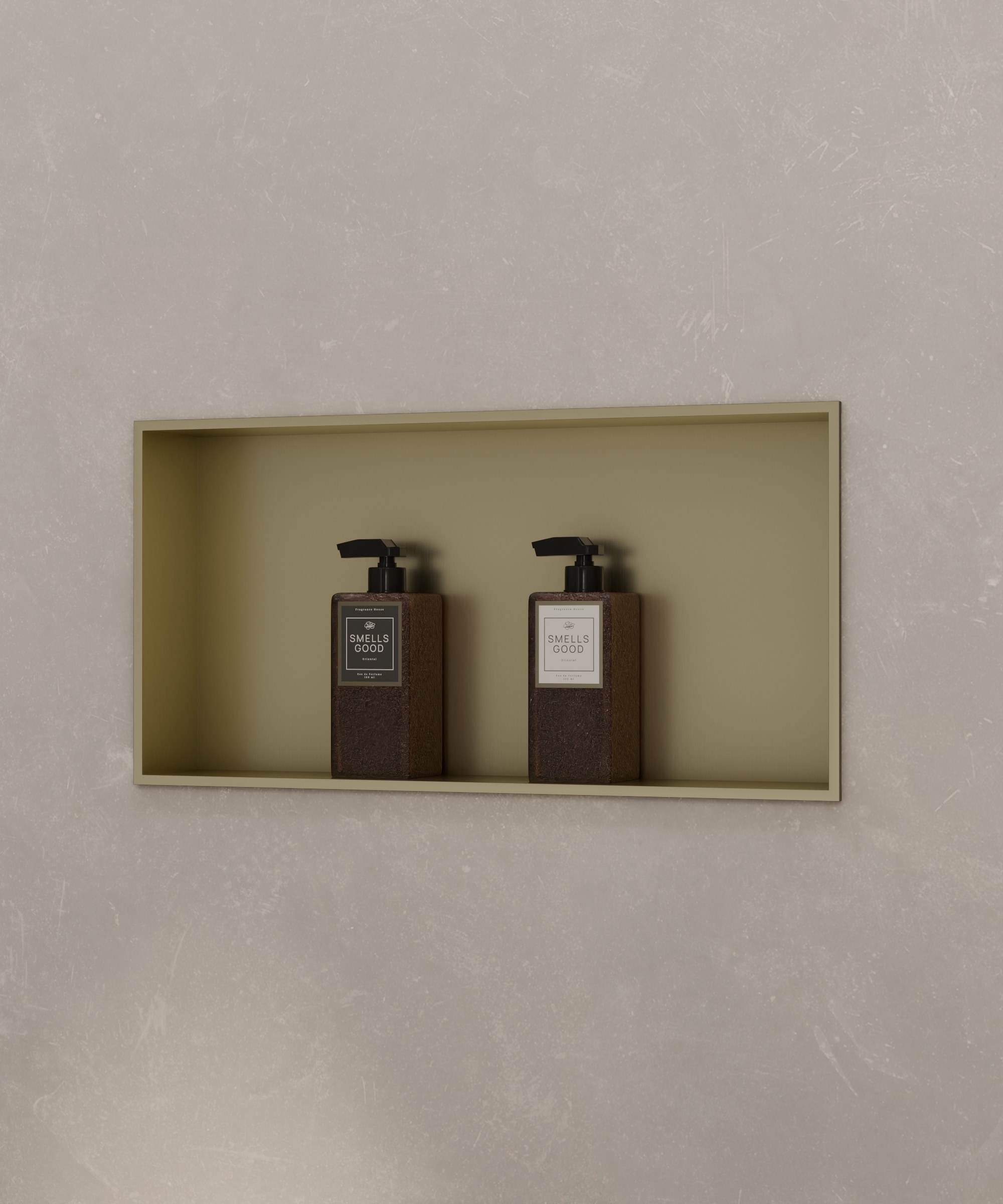 Niche murale de salle de bain en acier inoxydable - Doré brossé