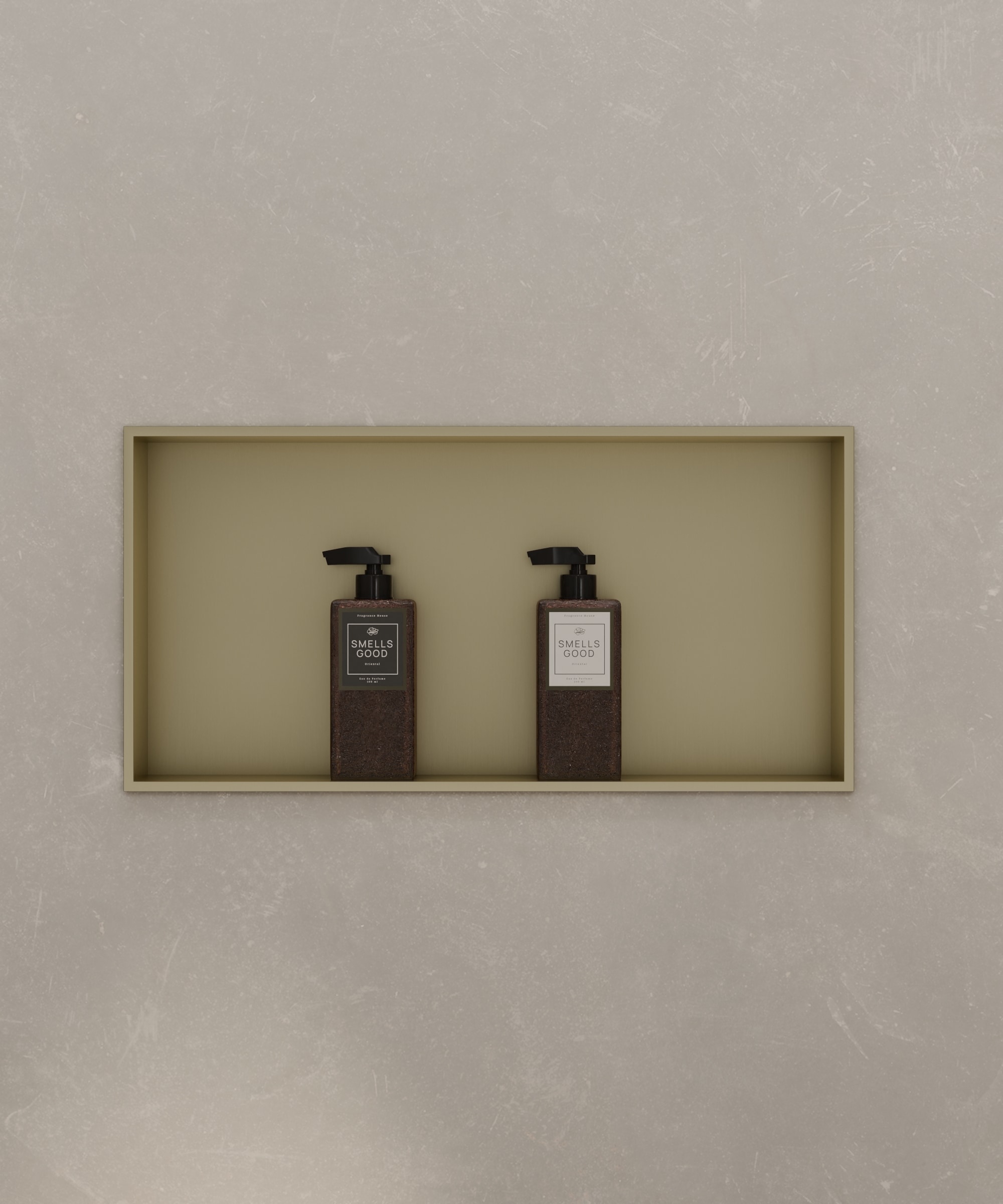 Niche murale de salle de bain en acier inoxydable - Doré brossé