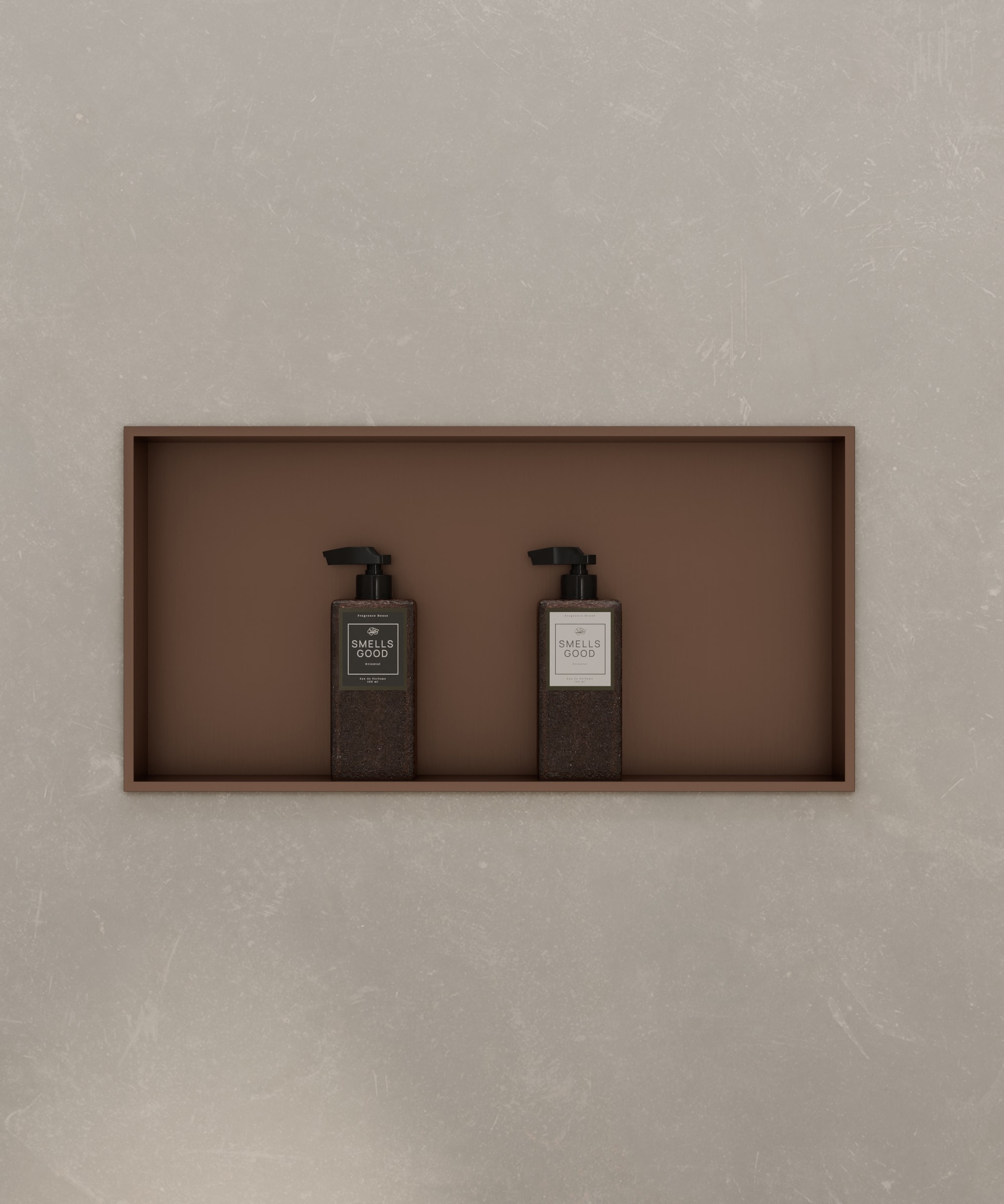 Niche murale de salle de bain en acier inoxydable - Or rose brossé