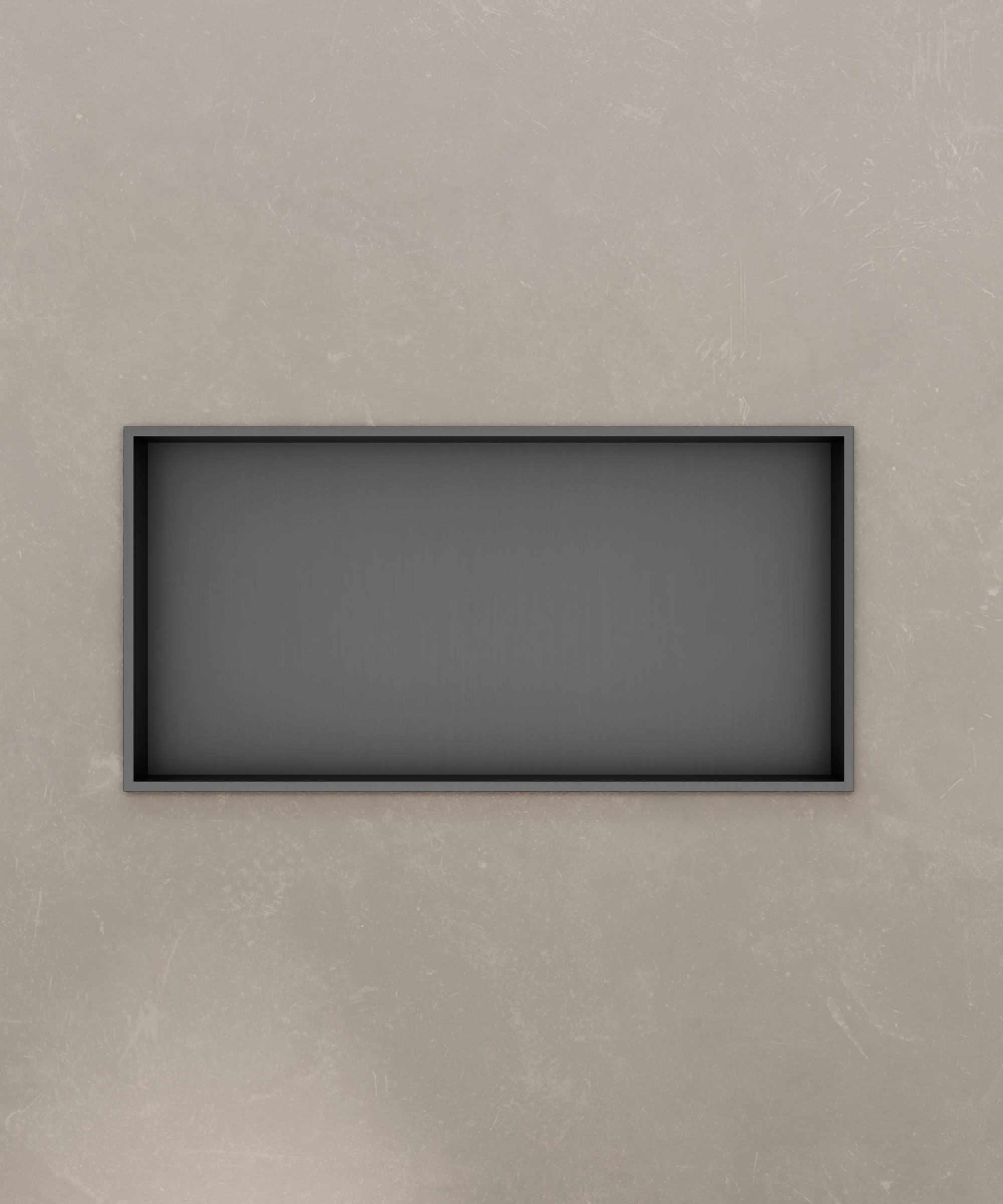 Niche murale de salle de bain en acier inoxydable - Gun métal