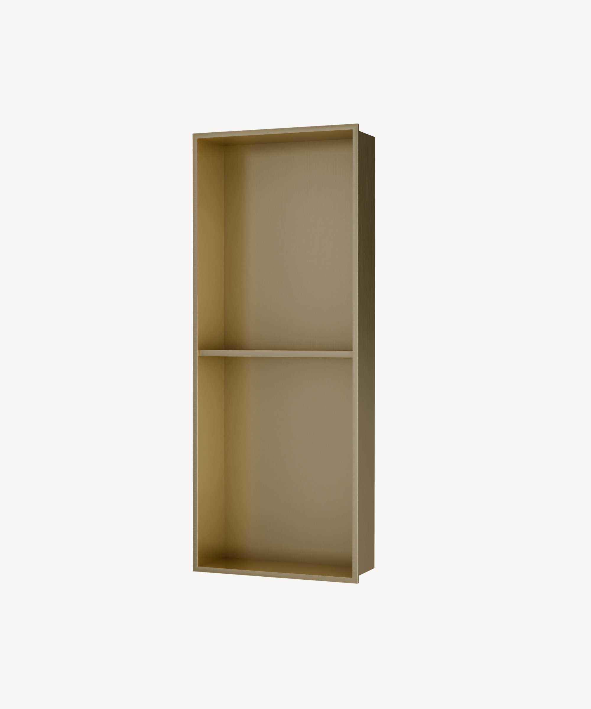 Niche de salle de bain inox 2 compartiments - Doré brossé