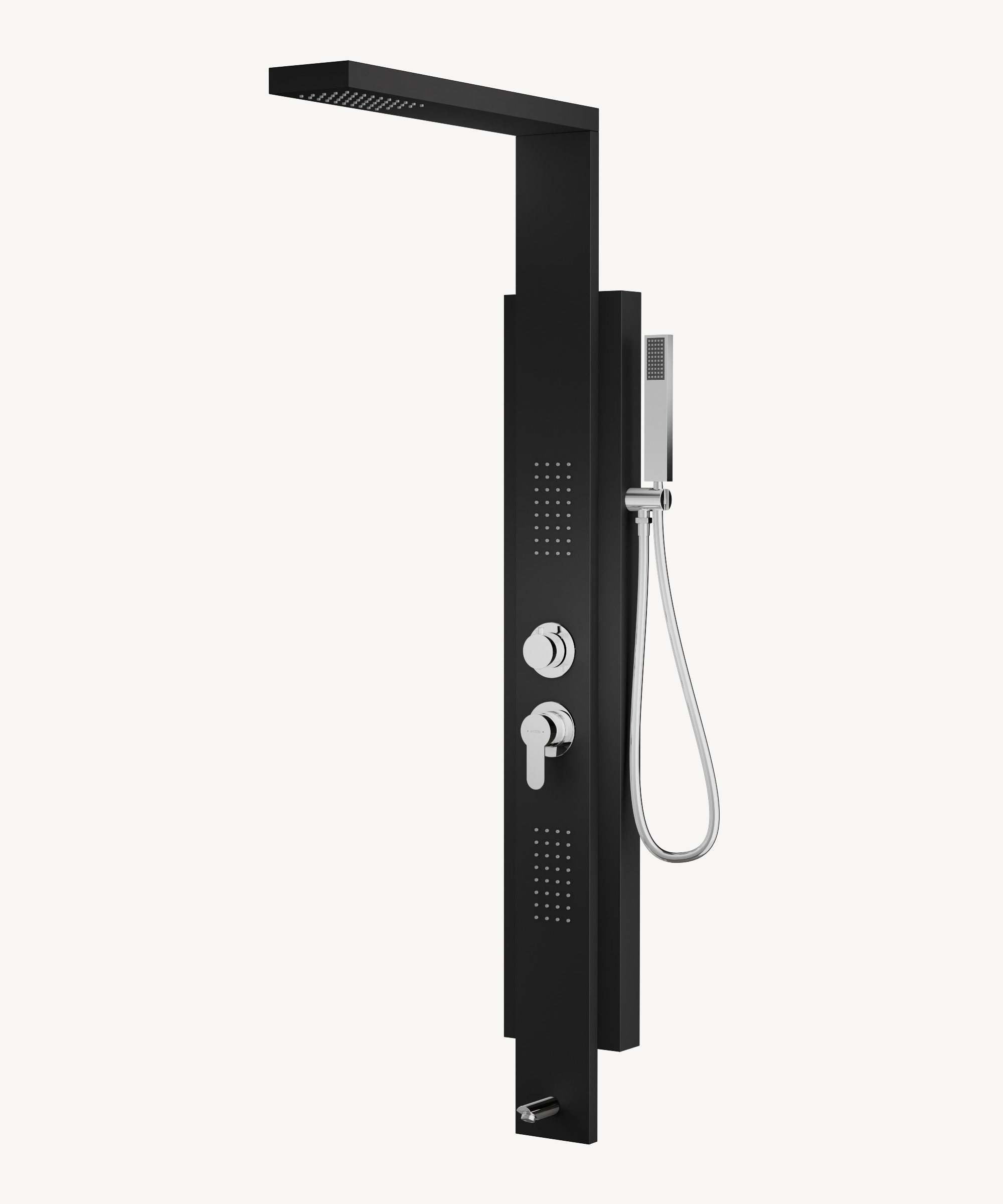 Colonne de douche hydromassante noir