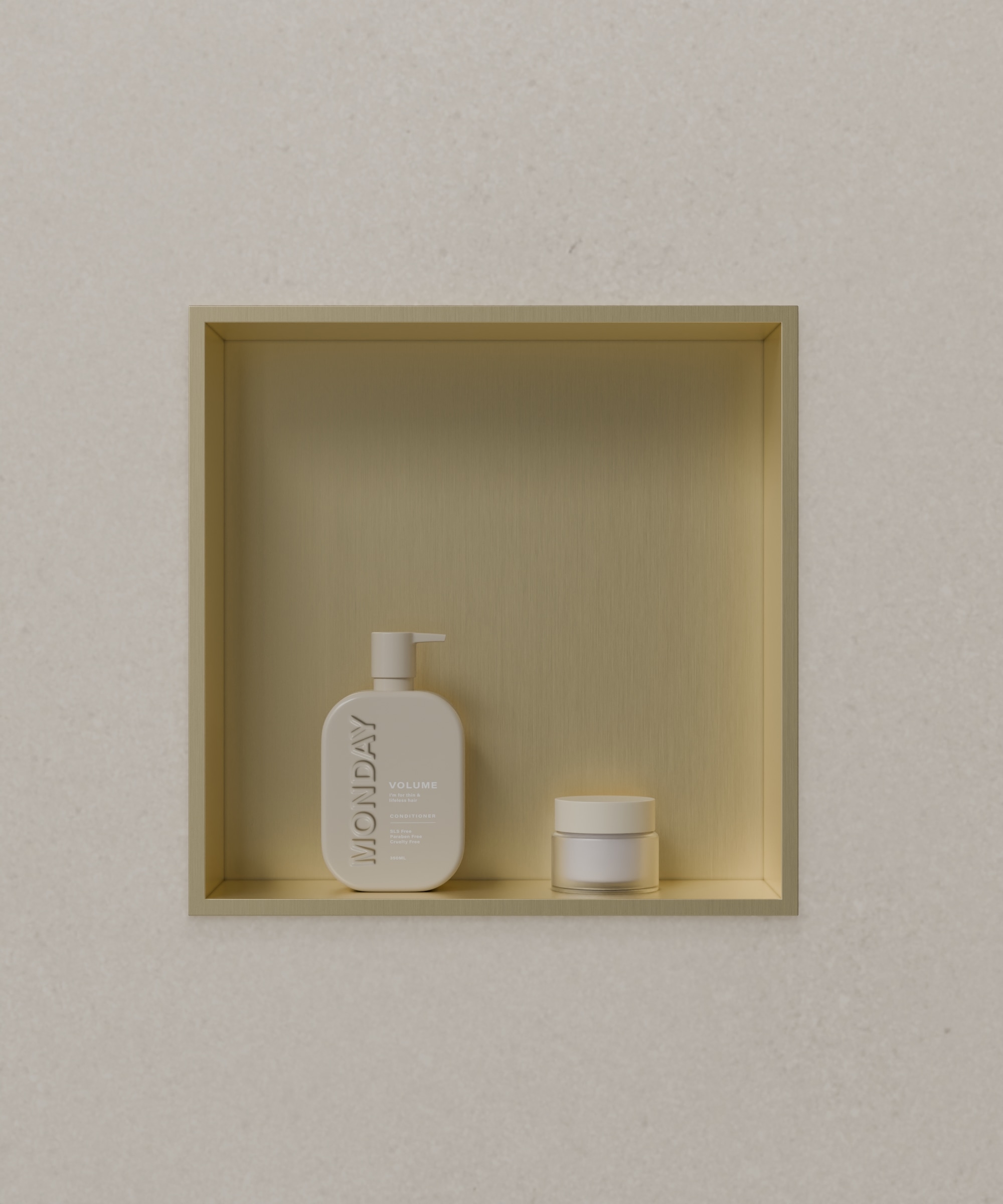 Niche salle de bain encastrable - Doré brossé